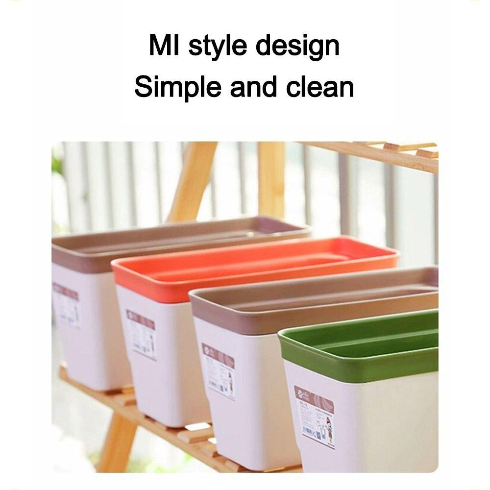 Rectangular Flower Pot Double Layer Self Watering Plant Pot Durable Vegetable Planting Pot