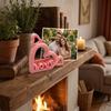 LOVE Letter Design Heart Shaped Photo Stand Plastic Mini Picture Frame  Bedroom Decor