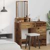 Vintage Style Makeup Table with Shelf Reclaimed Wood Look 50 x 41 x 140 cm Engineered Wood