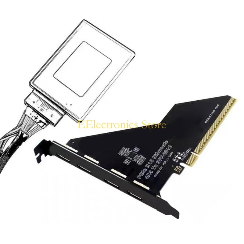 

B03C Fast PCIe X16 Expansion Card Support PCIEX4X4X4X4 Split to Oculink SFF8612 Expansion for Advanced Graphics Processing CN