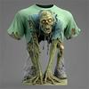New Halloween Pumpkin Print Men's T Shirt Personality Hip Hop Trend Short Sleeve T-Shirts Y2k Clothes Casual Funny Terror Tops