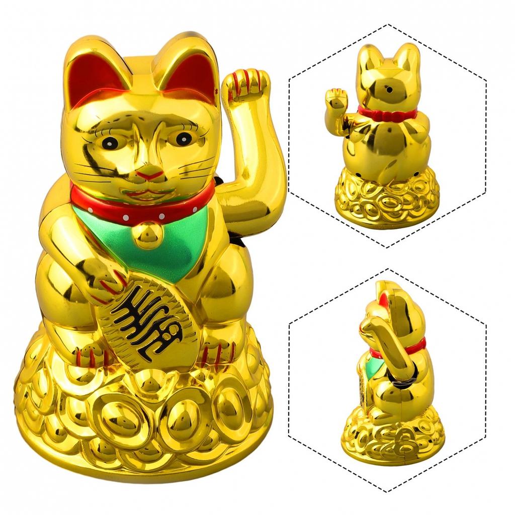 Gatto che saluta fortunato Gatto della fortuna Plastica Uomo che fa cenno Maneki Neko Auto Alta Qualità