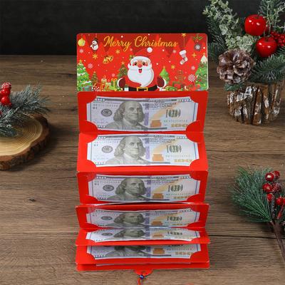 Vianočný Santa Claus Skladacia karta na bankovky Veselé Vianoce Dekor 2025 Navidad Natal Vianočný stromček Držiak na peniaze Karta Nový rok 2026
