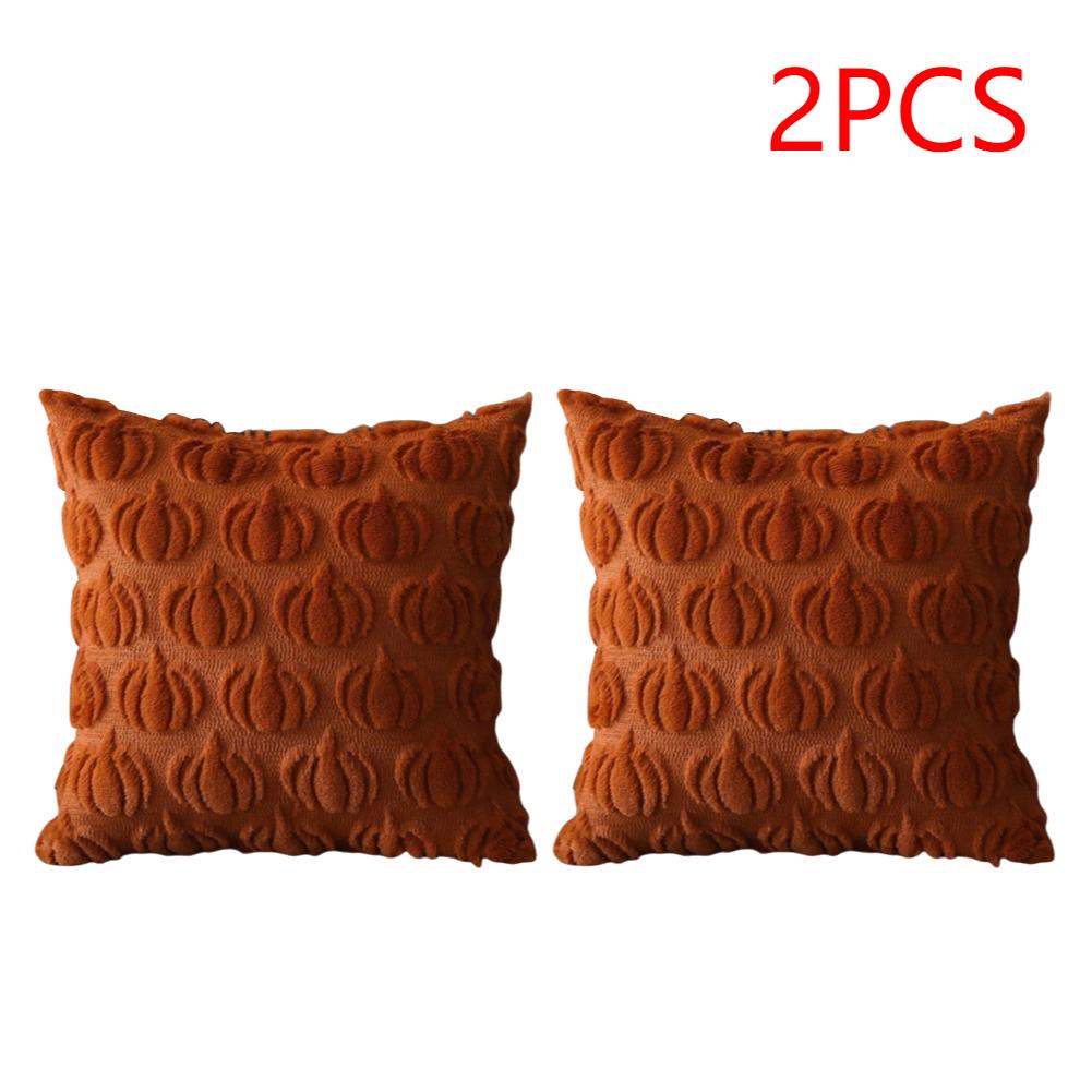 1-4PCS Halloween Ghost Pumpkin Pillowcase Washable Soft Pillow Case  Faux Fur Pillowcase for Festive Home Accent Bedroom Home De