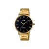 Standard Series Classic Minimalist Stylish Waterproof Three-Fold Clasp Quartz Movement Stainless Steel Strap Men Watches Black MTP-VT01G-1B2