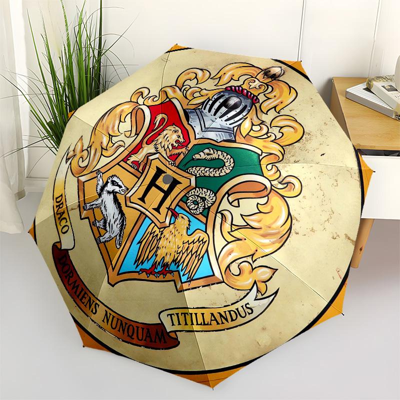 

1pc Hogwarts Crest Umbrella with Plastic Handle,Cartoon Pattern,Suitable for All Seasons Multi-functional Umbrella547