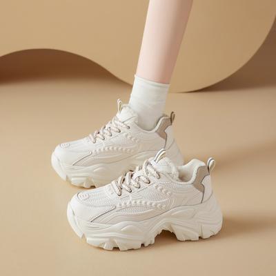 Augustine Dad Shoes Women's 2025 New Autumn and Winter Platform Casual Sports Shoes Piled and Thickened Low-top Cotton Shoes