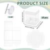 10Pcs Clear PET Gift Storage Boxes with Paper Base Rectangle Gift Packaging Cases with 1 Roll Ribbon White 9x9x11cm