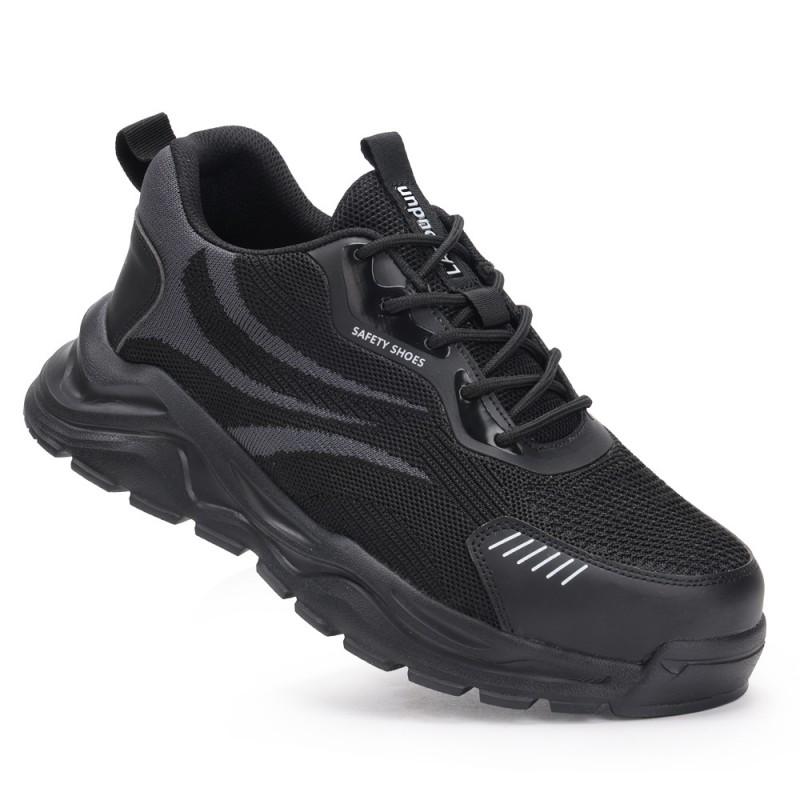 Lightweight Safety Shoes Men Steel Toe Cap Anti-Puncture Slip Resistant Work Boots Low Cut Industrial Footwear