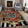 Firefighter Rug: Tradition, Dedication & Sacrifice - Unique Home Decor for Fire Lovers | Fire Department Emblem Carpet