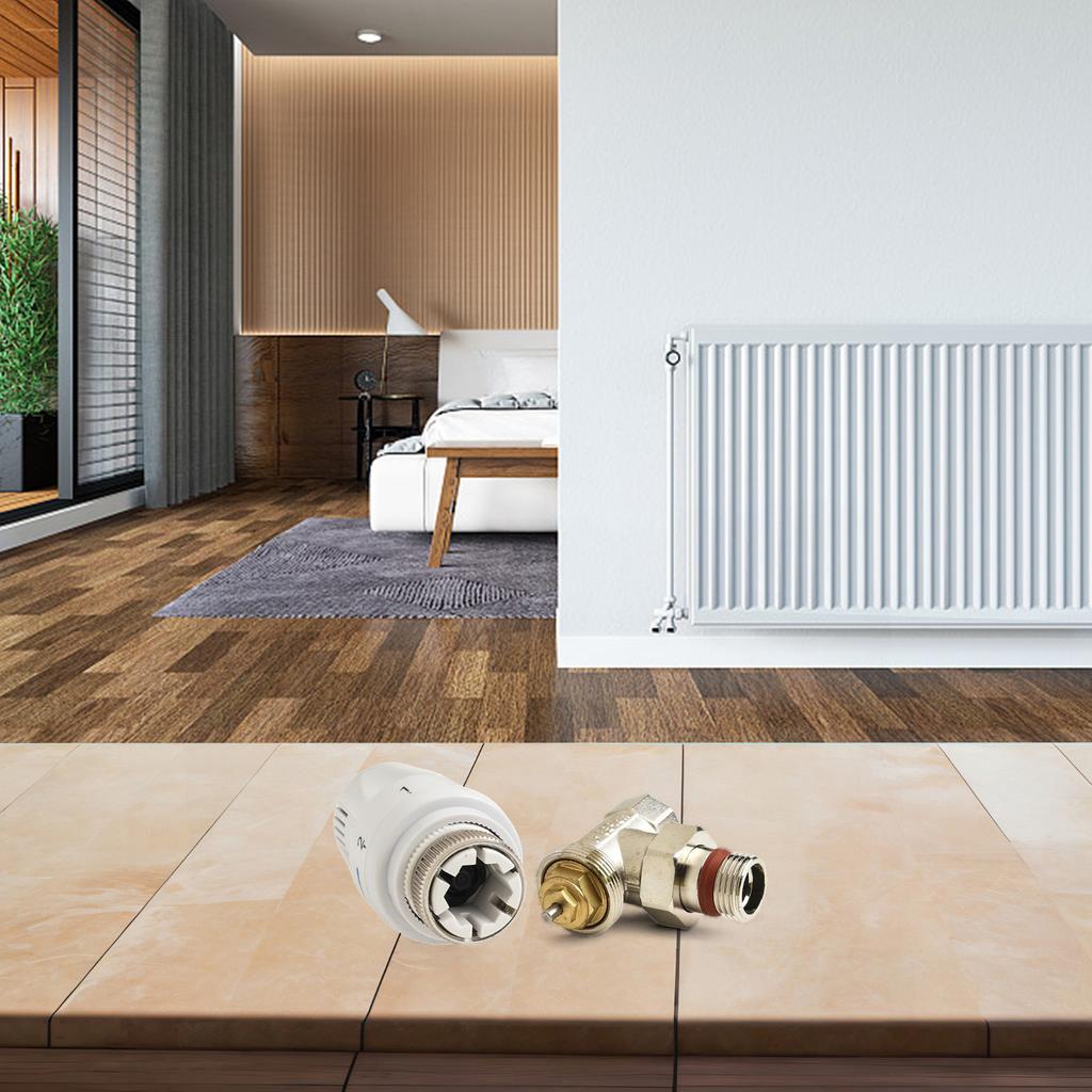 Thermostatic Radiator Valve DN20 DN15 White Silver Precise Special Valve 1 Pc Copper For Floor Heating Multiple Settings