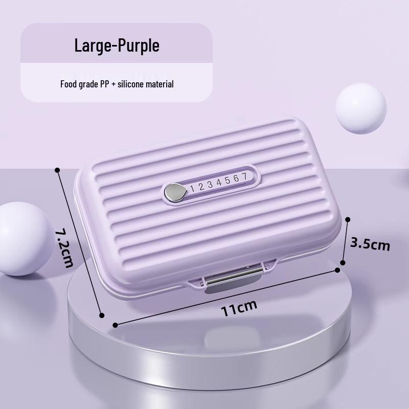 Compact Weekly Pill Organizer - Small, Portable Medicine Box with Daily 3-Meal Compartments and Mini Reminder for 7 Days.