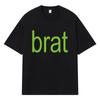 2026 Brat Printed Graphic Y2k Harajuku Street Trend 100% Cotton T Shirt Casual Oversized Summer Men T-shirt