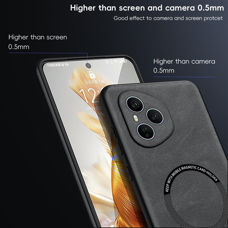 Classic Retro Leather Soft Case for Honor 400 300 200 100 90 80 70 60 Magic 7 6 5 4 3 Pro Lite Magnetic Wireless Charging Cover