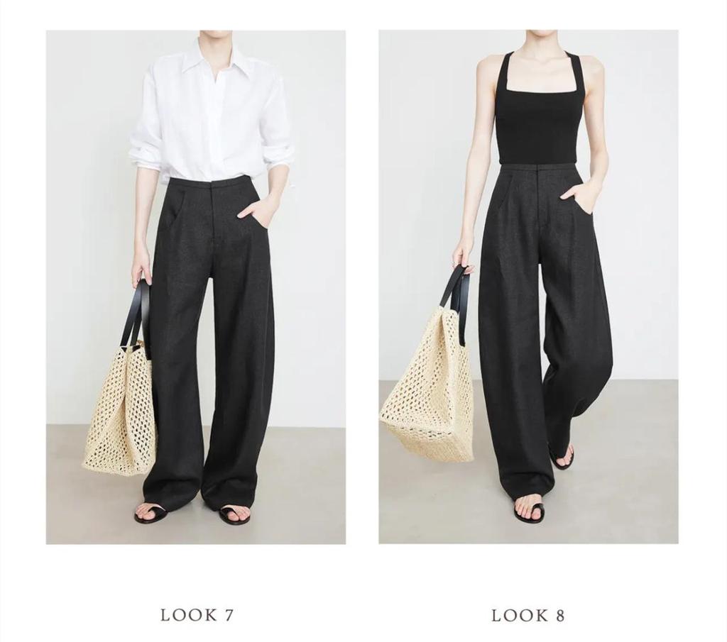 Old Money Style Linen Wide-Leg Pants - New Summer Fashionable White Casual Banana Pants