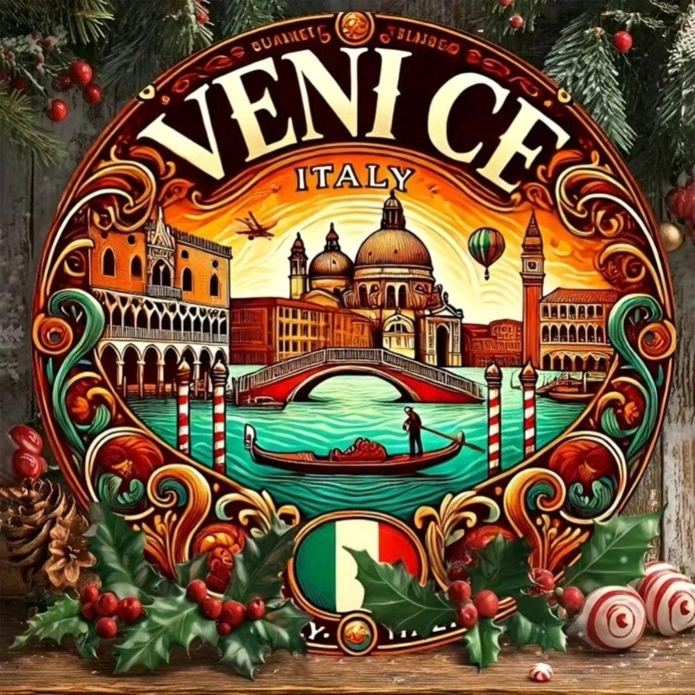 Vintage Iron Wall Decor Set Italian Metal Sign Home Bar Cafe Art