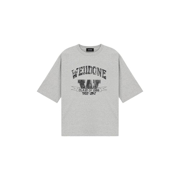 We11done College Element Versatile Casual Short Sleeve T-Shirt Unisex Tops WD-TT2-25-743-U-MG