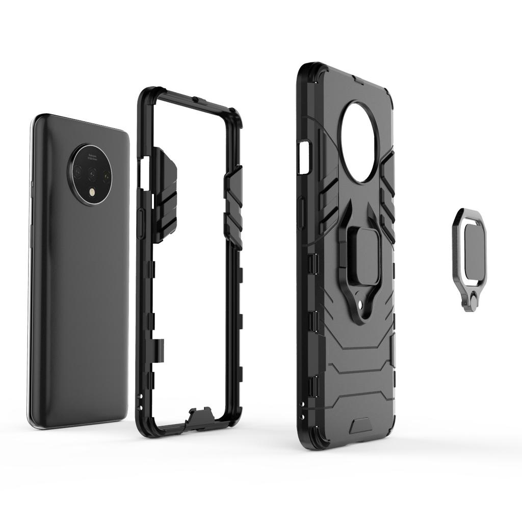 With stand Ring Hybrid case For Oneplus 7T Hard PC Armor shockproof protective back cover for one plus 7t pro oneplus7t shell