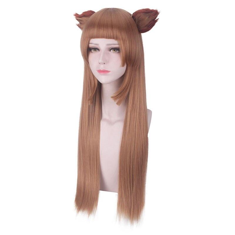 

90 см, восходящий герой щита, косплей, Tate No Yuusha No Nariagari, парик Raphtalia, длинные каштановые волосы, парики Perucas с ушками 90CM коричневый