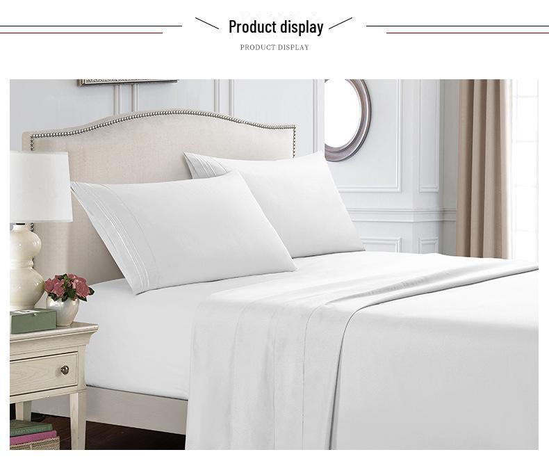 Weiou Embroidered Solid Color Four-Piece Bedding Set