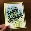 Happy Birthday Frame Cutting Die Scrapbooking Photo Album Embossing DIY Tool