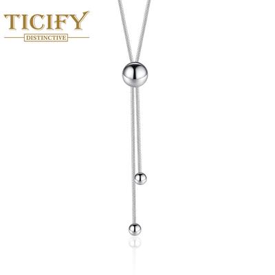 Collana semplice con perline leggere Perline rotonde Catena creativa regolabile con osso di serpente Gioielli retrò versatili
