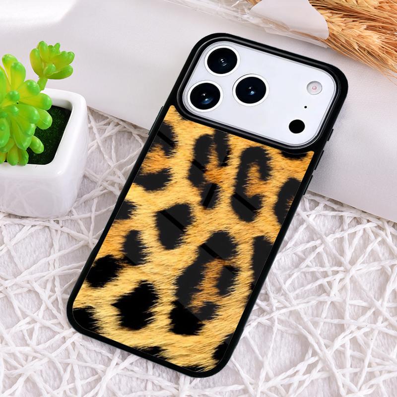 Coque de téléphone motif animal léopard pour iPhone 17 Air 16 15 11 12 14 13 Pro Max Housse antichoc