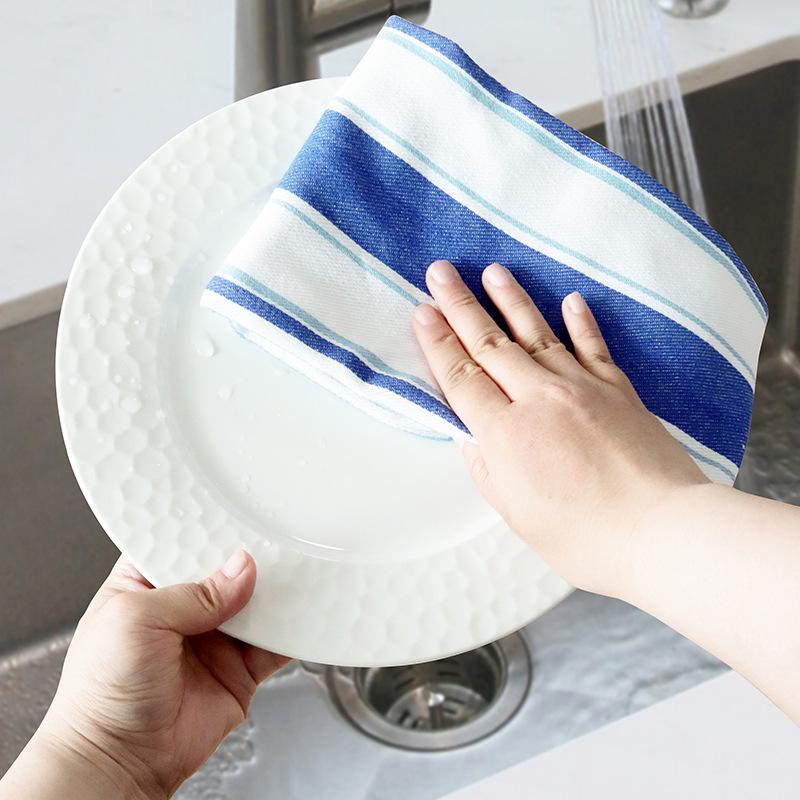 Yarn-dyed Striped Tea Towel, Cotton Home Kitchen Napkin Cloth