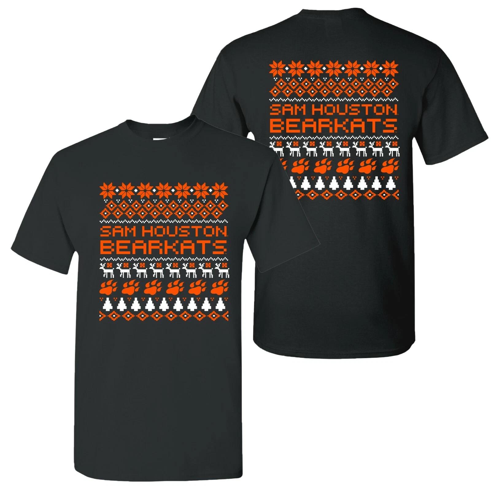 Sam Houston State Bearkats Holiday Sweater T-Shirt - Black 2XL