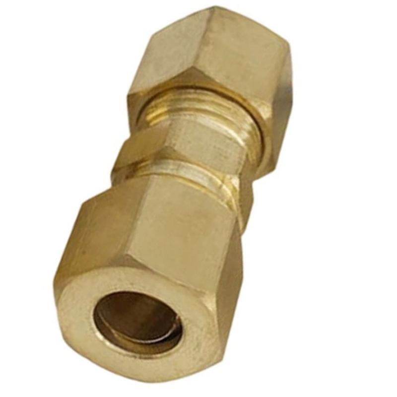High Pressure Brass Pipe Joint 3/16 Size Tool Free Installation For Home Plumbing Maintenance
