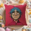 G-Gorillazs Hip Hop Anime Cushion Cover Natural Linen Organic Fabric Double-Sided Printing Sofa Home Decor Gift Pillow Cover