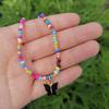 Bead Contemporary Colorful Necklace Featuring Elegant Butterfly Design For Modern Fashionistas