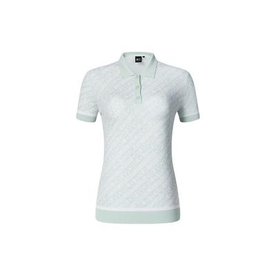Golf Series All Over Print Polo Shirt Women Tops Light-Green A11W415401F-LG