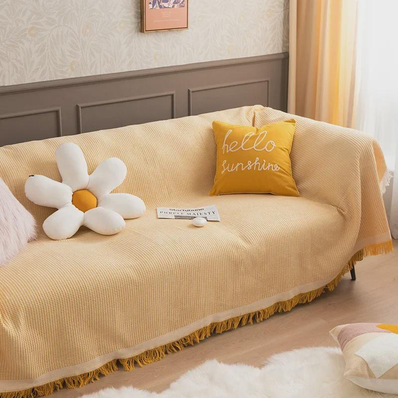 Nordic Style Full Sofa Cover Blanket for Living Room