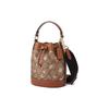 Coach Handbag Dempsey 15 Classic Old Flower All-over Snowflake Print Drawstring Closure Spelled Cow Leather Bucket Bag Hand-held Shoulder Crossbody