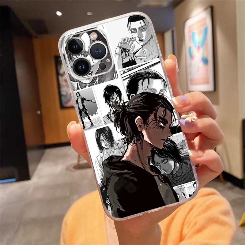 Eren Yeager Attack On Titan Phone Case Carcasa Funda For iPhone 17 Pro Max 17 Air 16 15 14 13 Pro Max 15 16 Pro 15Plus Case