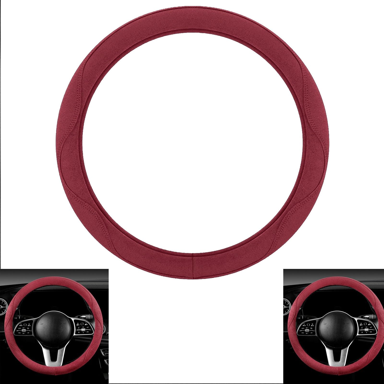 

[Модель 2024 года] Чехол на рулевое колесо подходит для Mazda CX-60 / CX-3 / CX-5 / CX-30 Round красный