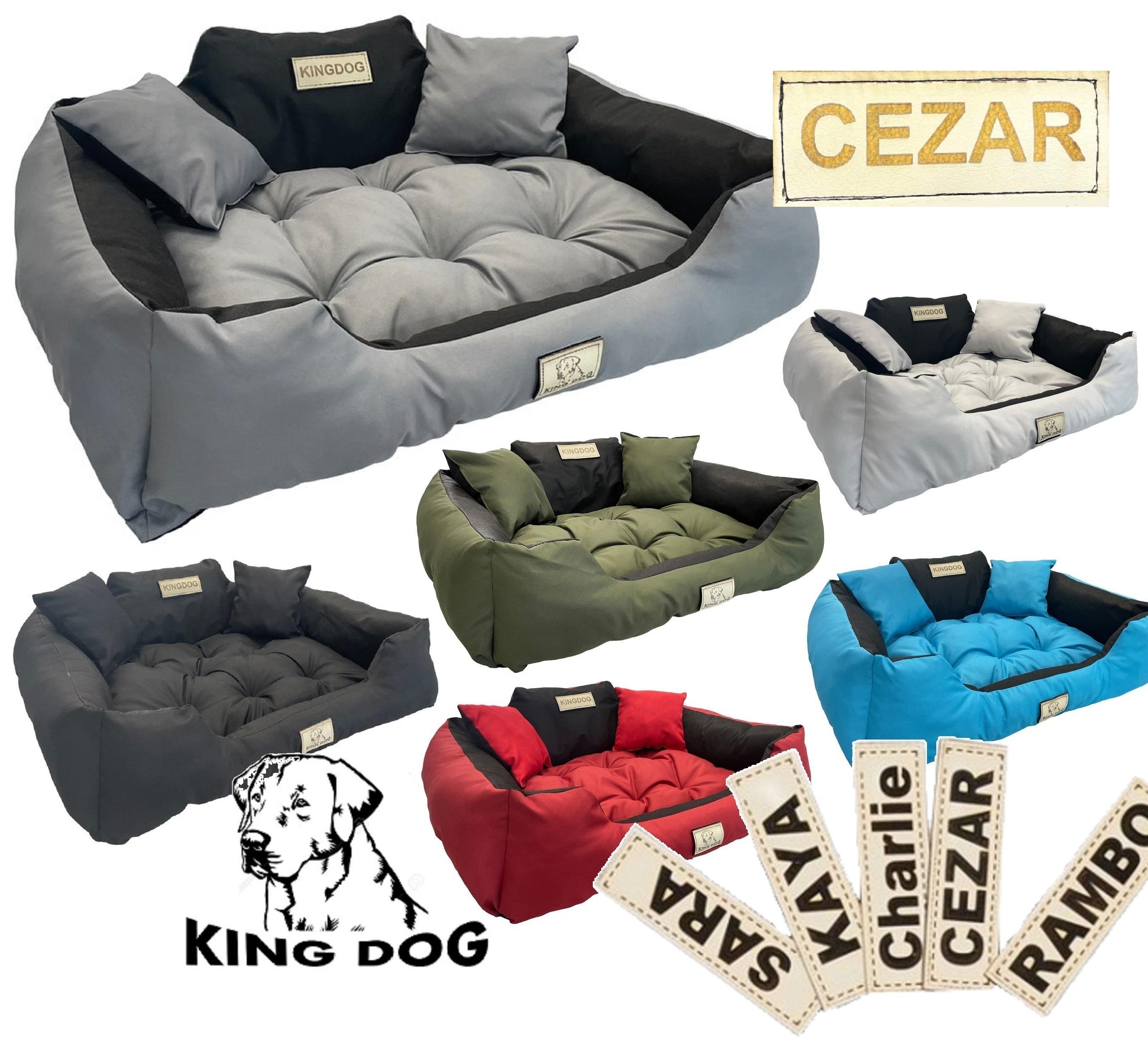 Legowisko dla psa KINGDOG z IMIENIEM PSA wodoodporne wytrzymałe, S M L XL XXL 3XL czarny