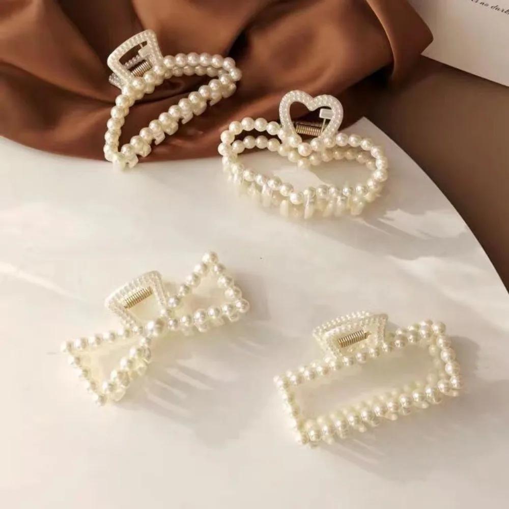 Pinza a Morsetto Per Capelli alla Moda con Perle Delicati, Elegante & Chic, Taglia Grande, Articoli per Capelli per Donne