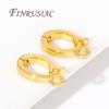 Brass Charm Enhancer Clasp 18K Gold Plated Pendant Bail Clasps Connector For Pearl Bracelet/Necklace Jewelry Making Accessories