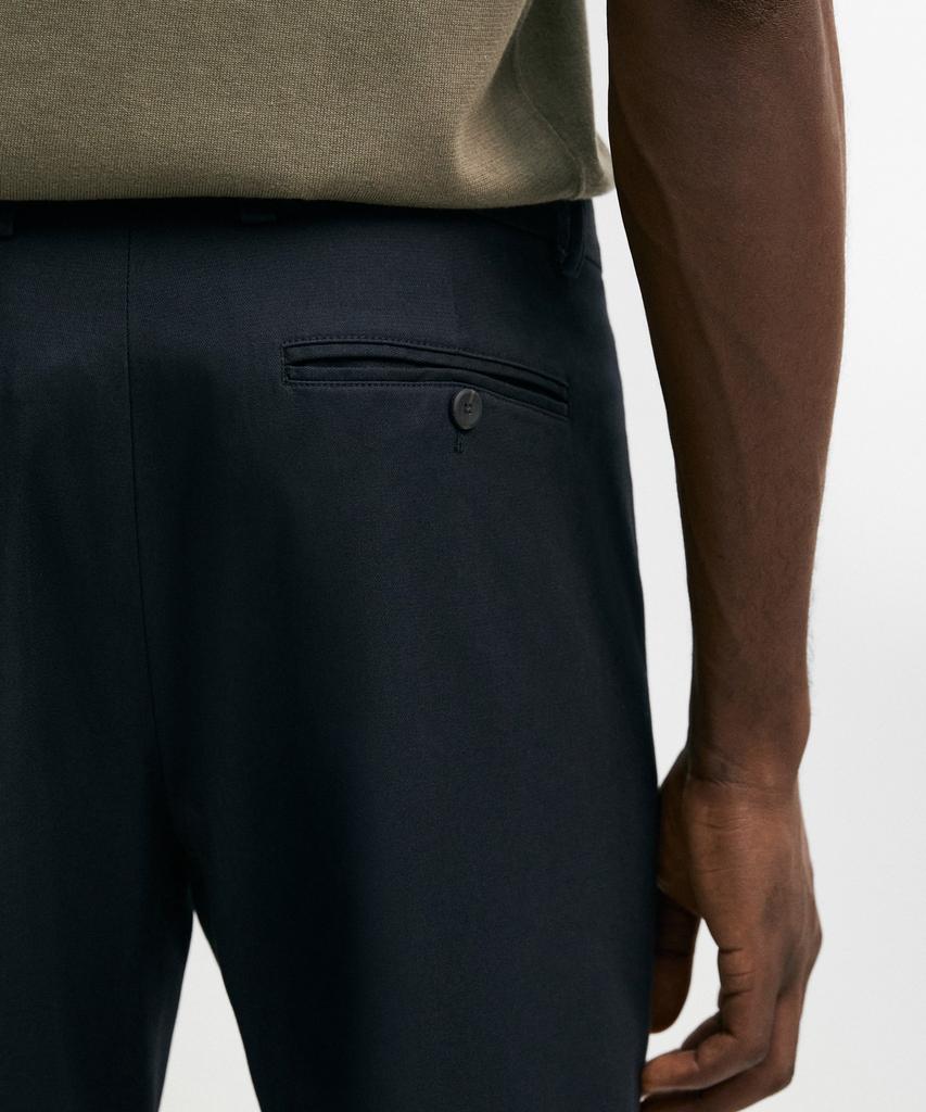 Masimodutti Cotton Blend Slim Fit Pants