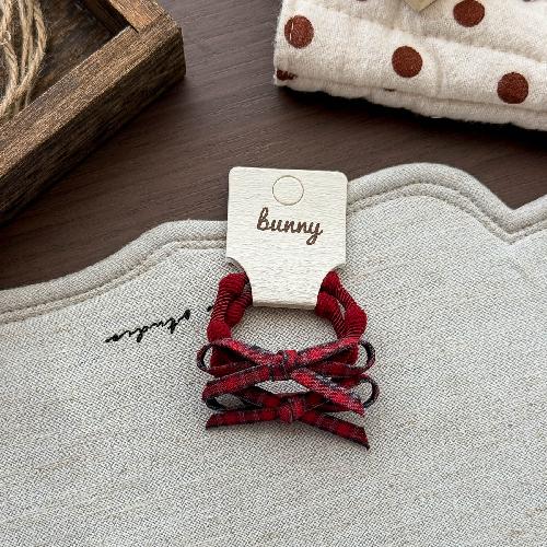 Korean Retro Plaid Bow Hairpin Hairpin Ins Basic All-match Girls Do Not Hurt Their Hair Side Bangs Hairpin