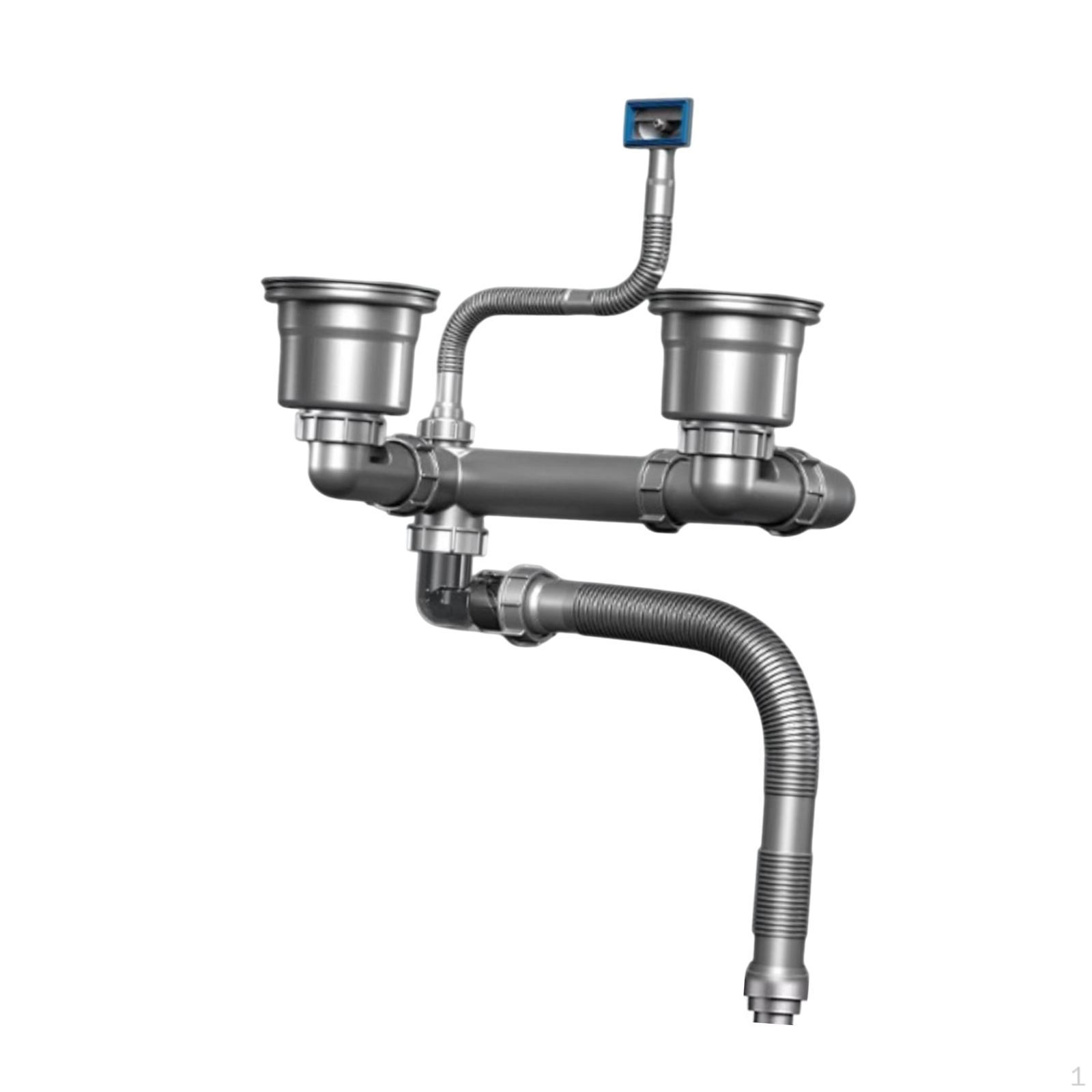 

Гибкая сливная труба для раковины, дренажный шланг, отходы для туалета for Double Sink