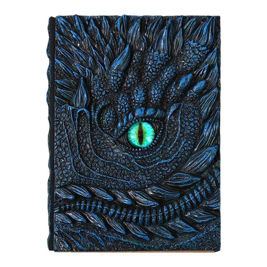 Dragon Eye 3D Embossed Journal Refillable Travel Notepad Vintage Blank Pages Notebook for Sketching Calligraphy