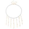 Accessories Baroque Imitation Pearl Long Fringed Collarbone Chain Pentagram Love Necklace Female