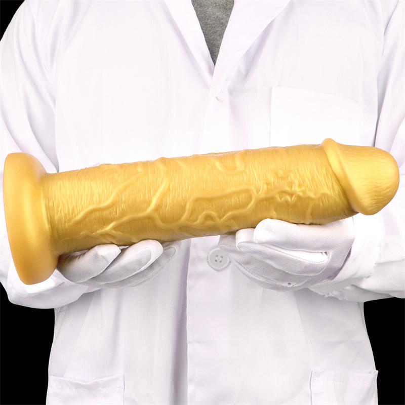 Silicone Eggless Oversized Dildo Oversized Thick and Extra Long Golden Giant Simulated Dildo Stallion Anal Plug