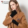 Woodpecker Winter Fingerless Wool Touchscreen Gloves