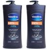 Vaseline Men's Healing Moisture Body Lotion Cooling 600ml 2 Pcs