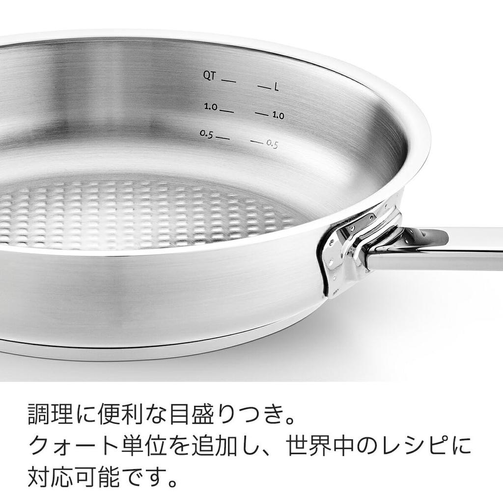 Fissler Original Profi Collection 28cm Frying Pan, Gas/IH Compatible, Made In Germany [Official Japanese Product] 084-378-28-100 Silver
