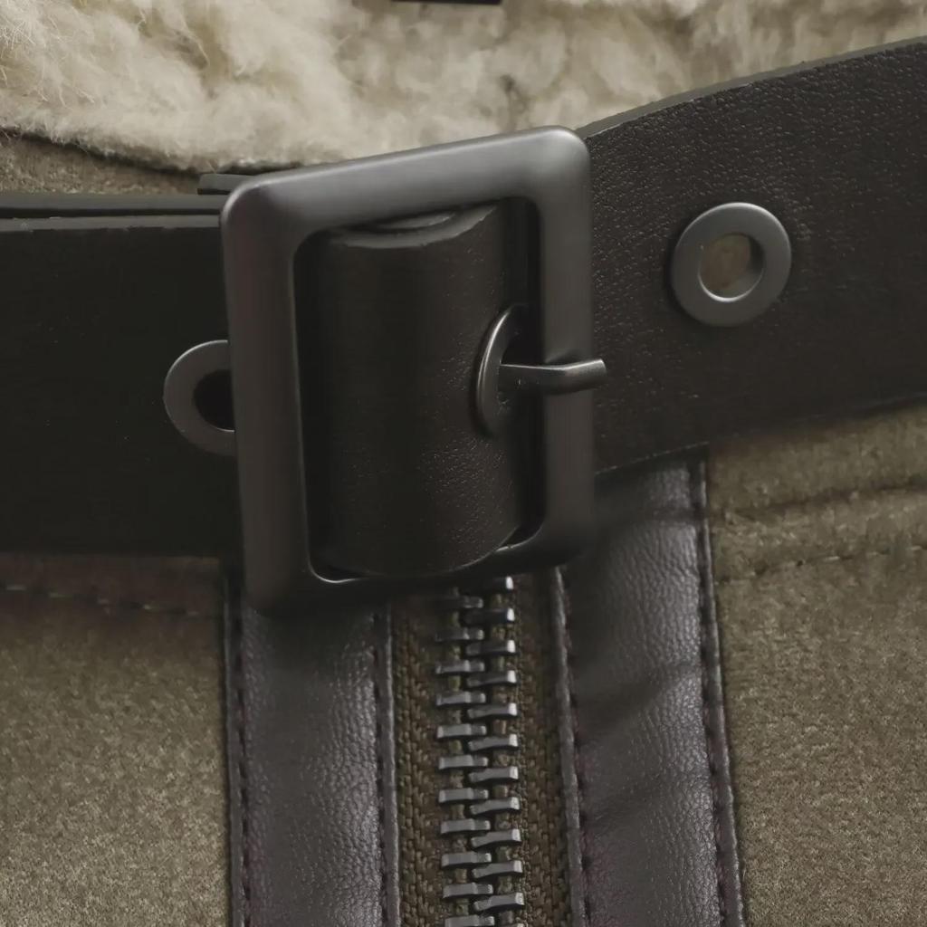 Damen Winterjacke mit Kapuze und Lammfellfutter, Europäischer & Amerikanischer Stil